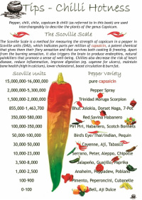 Chilli Hotness Guide