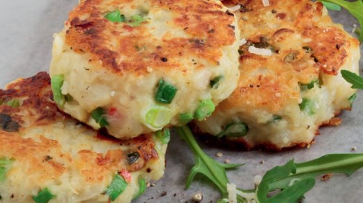 Caul Fritters with Cheese & Chilli